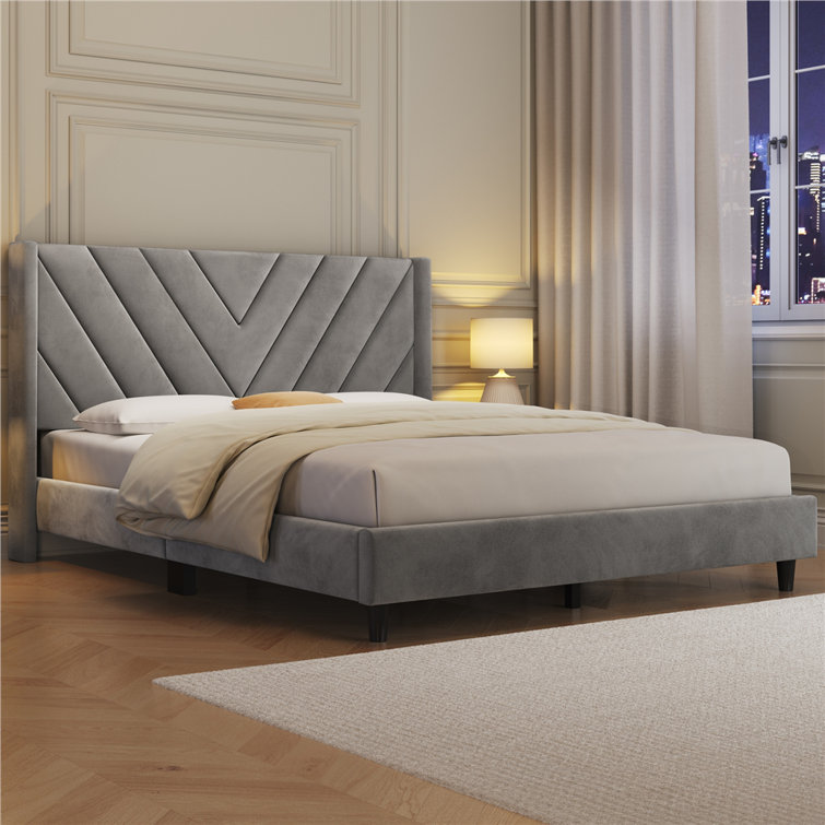 Permelia low profile on sale platform bed